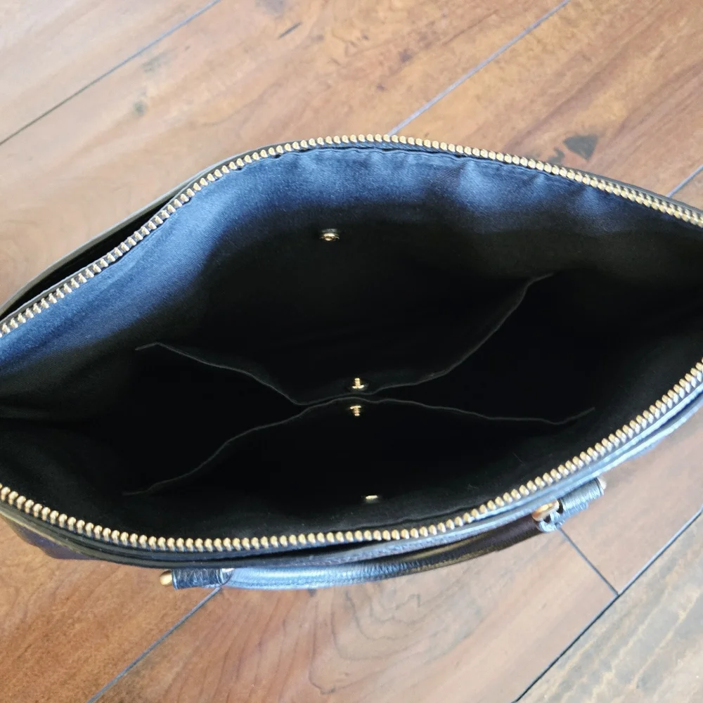 Coach F77884 Mia Pebbled Black Leather Convertible Satchel Top Handle Handbag - Picture 12 of 16